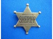 Hvězda Šerif zlatá průměr 4,5cm